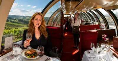 Group enjoying a private wine tasting experience a...
