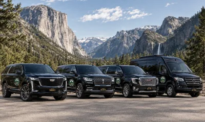 Private luxury vehicle for Yosemite tours
