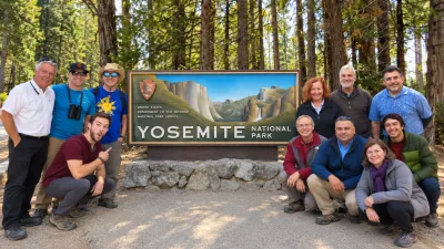 Yosemite Private Tours team at the Yosemite National Park entrance